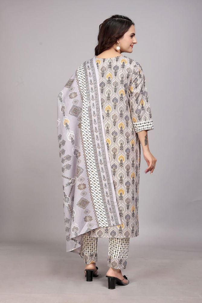 Shamal Daily Wear Cotton Foil Printed Kurti With Bottom Dupatta Wholesale Price In Surat